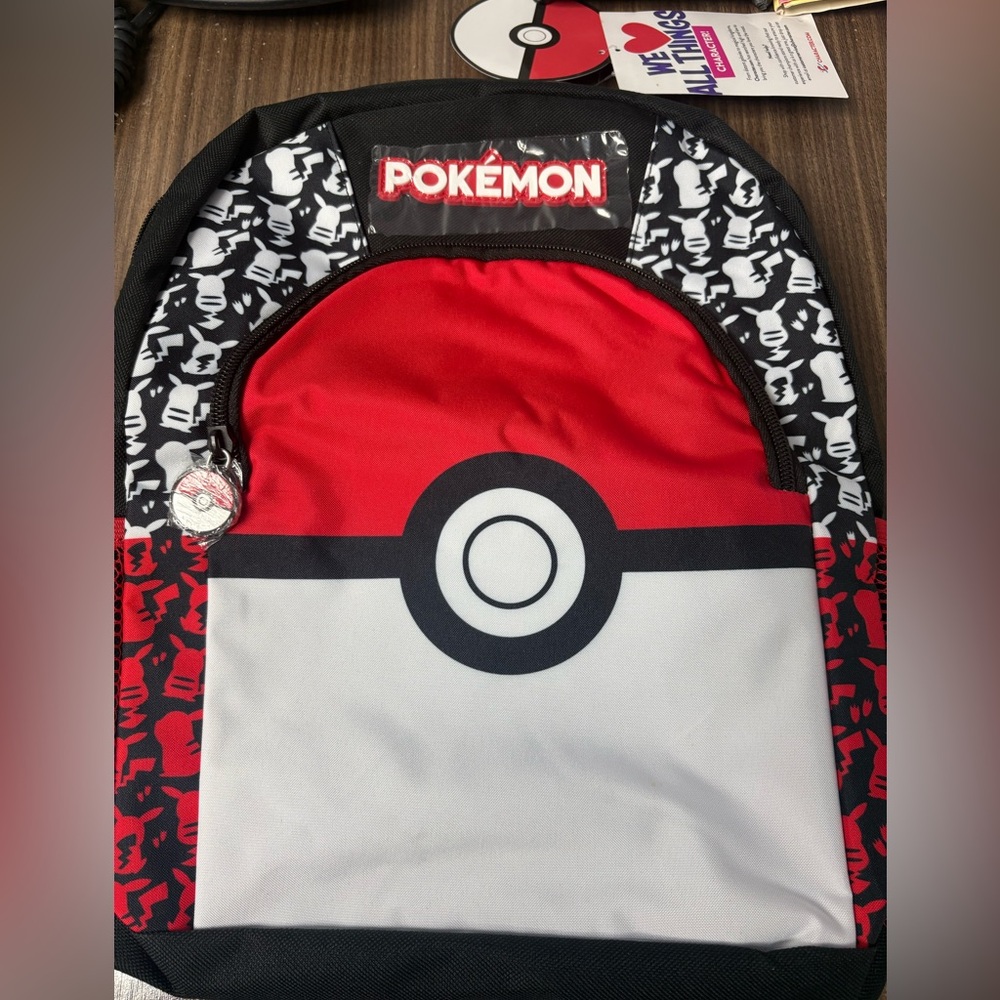 Pokemon Red and Black Kids Backpack - Picture 7 of 10